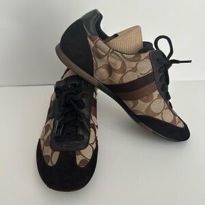 Coach Women’s Tan and Black Sneakers